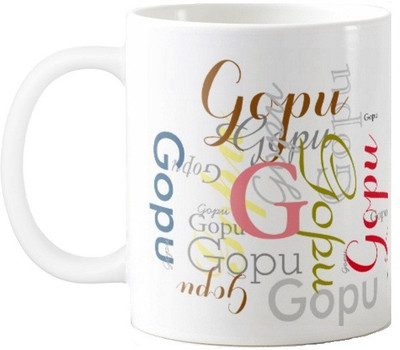 

Exoctic Silver GOPU Ceramic Mug(330 ml), Multicolor