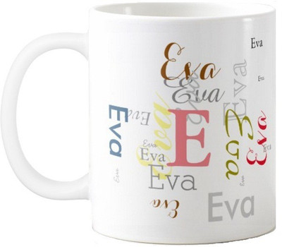 

Exoctic Silver Eva Ceramic Mug(330 ml), Multicolor