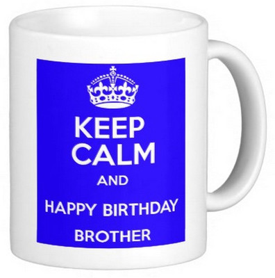 

Exoctic Silver Brother's Bhai Happy Birthday 011 Ceramic Mug(300 ml), Multicolor