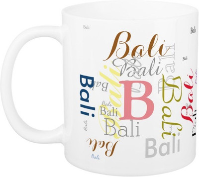 

Exoctic Silver Bali Ceramic Mug(330 ml), Multicolor