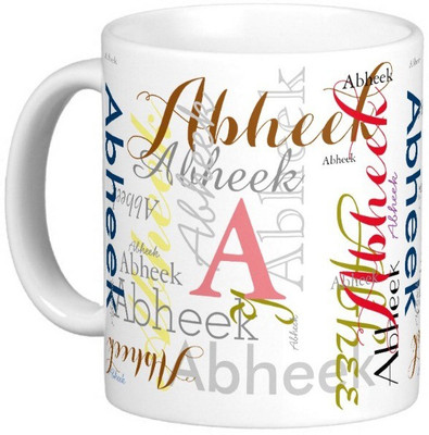 

Exoctic Silver ABHEEK Ceramic Mug(330 ml), Multicolor