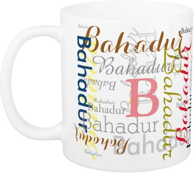 

Exoctic Silver Bahadur Ceramic Mug(330 ml), Multicolor