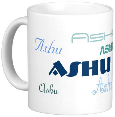 

Exoctic Silver ASHU Ceramic Mug(330 ml), Blue