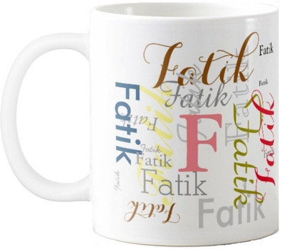

Exoctic Silver Fatik Ceramic Mug(330 ml), Multicolor