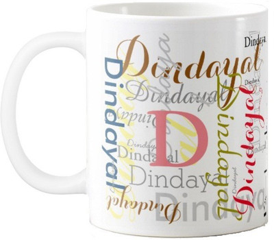 

Exoctic Silver Dindayal Ceramic Mug(330 ml), Multicolor