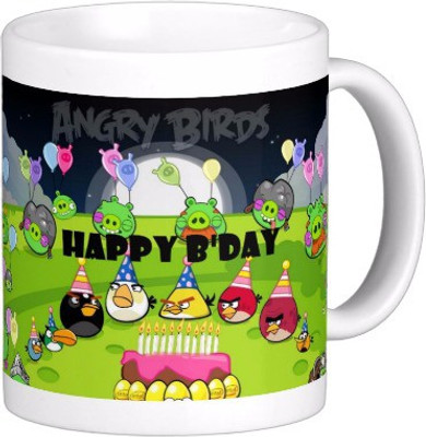 

Exoctic Silver Happy Birthday Hbd017 Ceramic Mug(300 ml), Multicolor