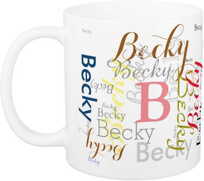

Exoctic Silver Becky Ceramic Mug(330 ml), Multicolor