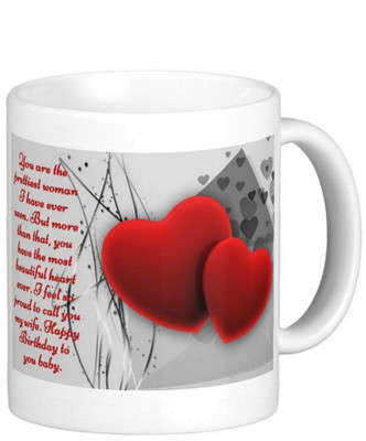 

Exoctic Silver Wife Honey Janu Baby Biwi Life's Birthday 011 Ceramic Mug(300 ml), Multicolor