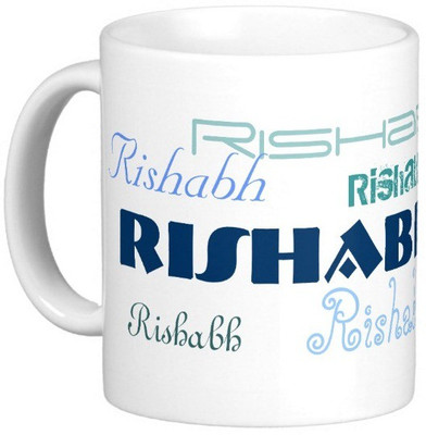 

Exoctic Silver RISHABH Ceramic Mug(330 ml), Blue