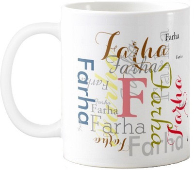 

Exoctic Silver Farha Ceramic Mug(330 ml), Multicolor