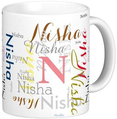 

Exoctic Silver NISHA X06 Ceramic Mug(330 ml), Multicolor