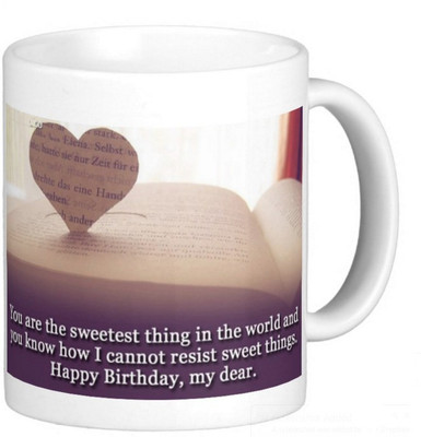 Exoctic Silver Wife Honey Janu Baby Biwi Life's Birthday 006 Ceramic Mug(300 ml), Multicolor