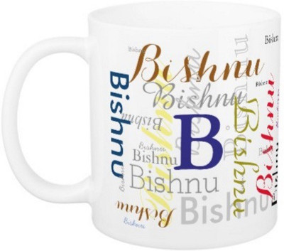 

Exoctic Silver Bishnu Ceramic Mug(330 ml), Multicolor