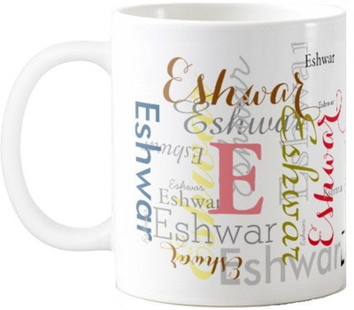 

Exoctic Silver Eshwar Ceramic Mug(330 ml), Multicolor
