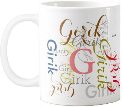 

Exoctic Silver GIRIK Ceramic Mug(330 ml), Multicolor