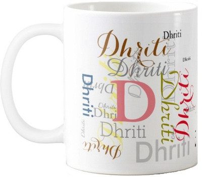 

Exoctic Silver Dhriti Ceramic Mug(330 ml), Multicolor