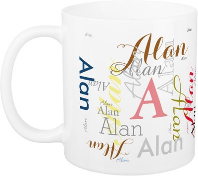 

Exoctic Silver ALAN Ceramic Mug(330 ml), Multicolor