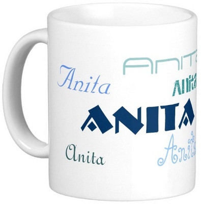 

Exoctic Silver ANITA Ceramic Mug(330 ml), Blue