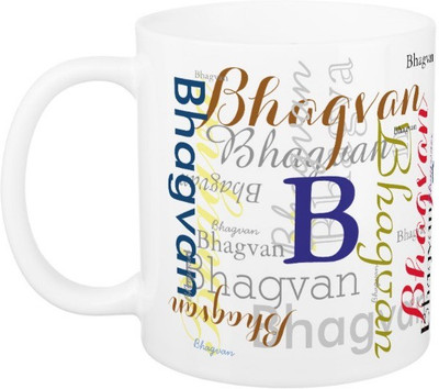 

Exoctic Silver Bhagvan Ceramic Mug(330 ml), Multicolor