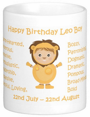 

Exoctic Silver Happy Birthday Leo Boy Ceramic Mug(305 ml), Multicolor