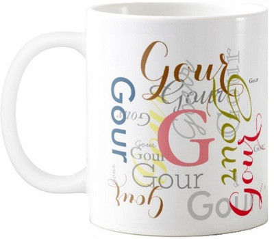 

Exoctic Silver GOUR Ceramic Mug(330 ml), Multicolor