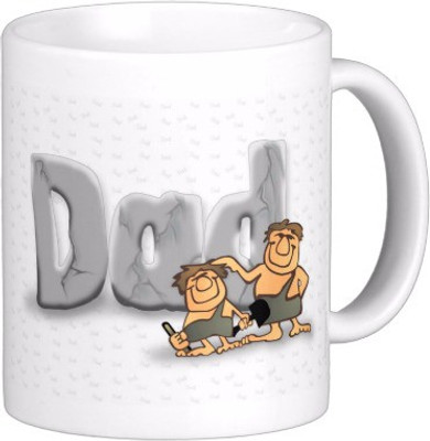 

Exoctic Silver Father Dad Papa Baba Pitaji Abba x017 Ceramic Mug(300 ml), Multicolor