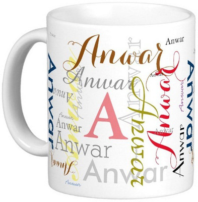 

Exoctic Silver ANWAR Ceramic Mug(330 ml), Multicolor