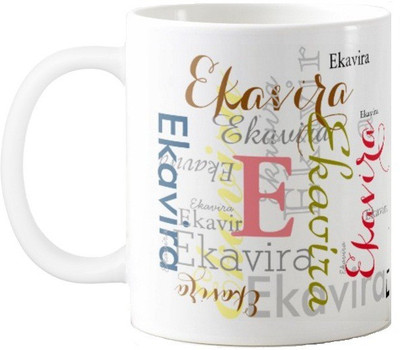

Exoctic Silver Ekavira Ceramic Mug(330 ml), Multicolor
