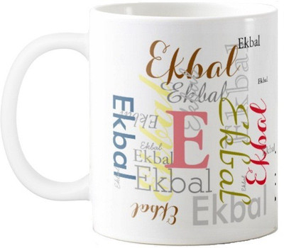 

Exoctic Silver Ekbal Ceramic Mug(330 ml), Multicolor