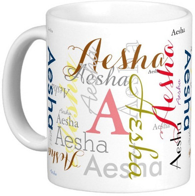 

Exoctic Silver AESHA Ceramic Mug(330 ml), Multicolor