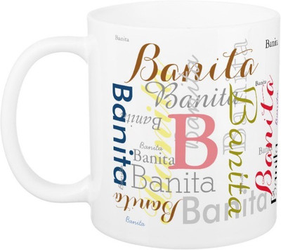 

Exoctic Silver Banita Ceramic Mug(330 ml), Multicolor