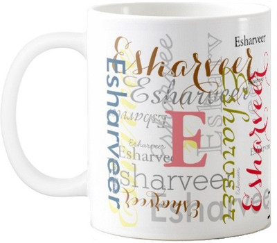 

Exoctic Silver Esharveer Ceramic Mug(330 ml), Multicolor