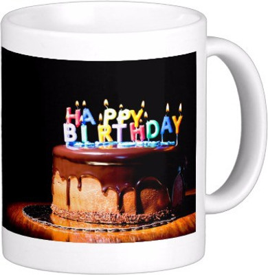 

Exoctic Silver Happy Birthday Hbd004 Ceramic Mug(300 ml), Multicolor