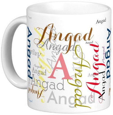 

Exoctic Silver ANGAD Ceramic Mug(330 ml), Multicolor
