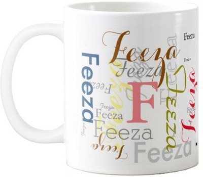 

Exoctic Silver Feeza Ceramic Mug(330 ml), Multicolor
