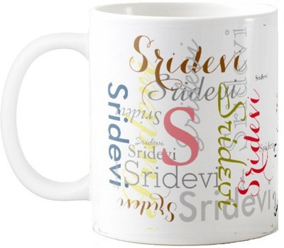 

Exoctic Silver Sridevi Ceramic Mug(330 ml), Multicolor