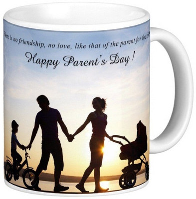 

Exoctic Silver Happy Parents Day Series 09 Ceramic Mug(300 ml), Multicolor