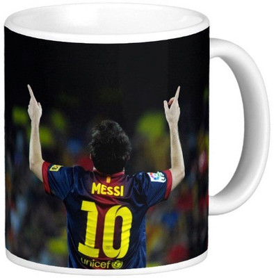 

Exoctic Silver Leo Messi Series 026 Ceramic Mug(300 ml), Multicolor