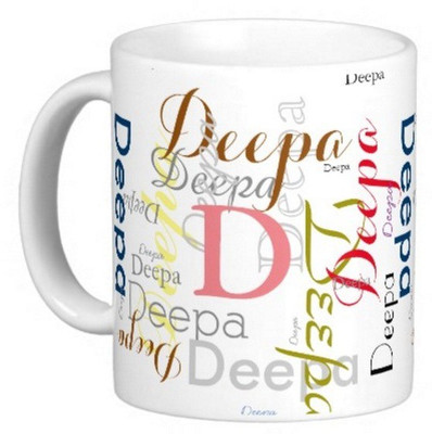 

Exoctic Silver DEEPA X06 Ceramic Mug(330 ml), Multicolor