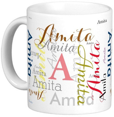 

Exoctic Silver AMITA Ceramic Mug(330 ml), Multicolor