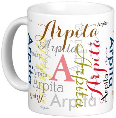 

Exoctic Silver ARPITA Ceramic Mug(330 ml), Multicolor