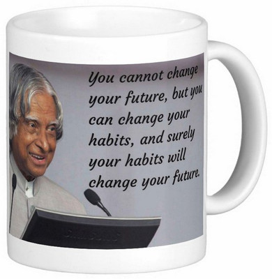 

Exoctic Silver Dr. Apj Abdul Kalam Tribute Series 14 Ceramic Mug(300 ml), Multicolor