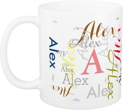 

Exoctic Silver ALEX Ceramic Mug(330 ml), Multicolor