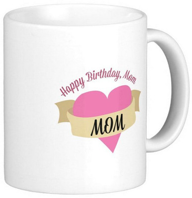 

Exoctic Silver Mother's Mom Maa Happy Birthday 08 Ceramic Mug(300 ml), Multicolor