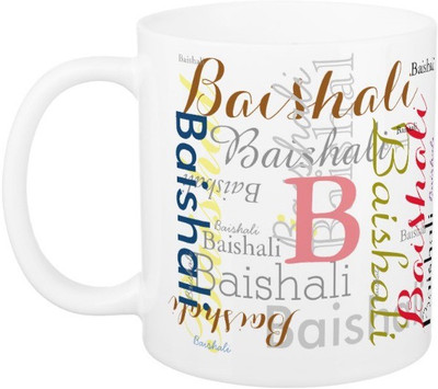 

Exoctic Silver Baishali Ceramic Mug(330 ml), Multicolor