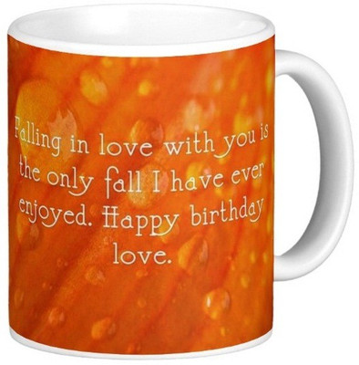 

Exoctic Silver Happy Birthday Love 03 Ceramic Mug(300 ml), Multicolor