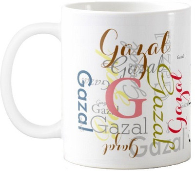 

Exoctic Silver Gazal Ceramic Mug(330 ml), Multicolor