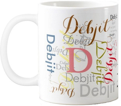 

Exoctic Silver Debjit Ceramic Mug(330 ml), Multicolor