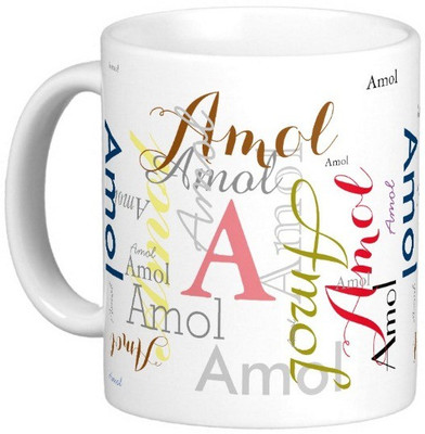 

Exoctic Silver AMOL Ceramic Mug(330 ml), Multicolor