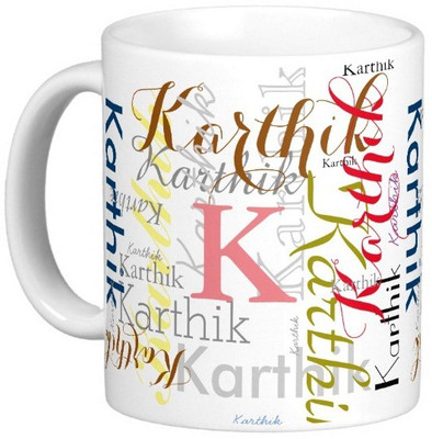

Exoctic Silver KARTHIK X06 Ceramic Mug(330 ml), Multicolor